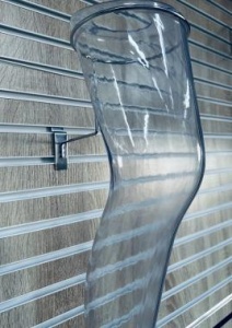 H-301.1 Манекен ноги женской для чулок и колготок, пластик прозрачный H-82 см