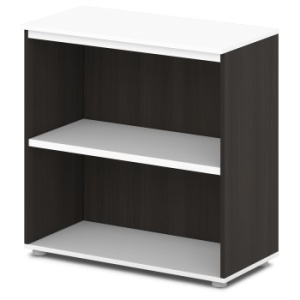 Стеллаж низкий S-61 Сентида - Sentida (Восприятие) цвет Дуб Честерфилд и Белый