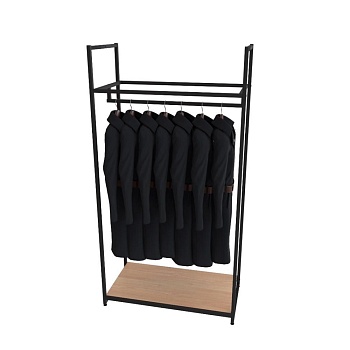 Стеллаж для одежды в стиле лофт A1790-03-ЧДС
