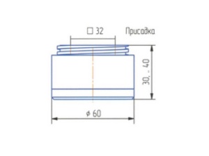 Опора Рондо альто Неро, регулируемая D60, H30+10, круглая, пластиковая, черный матовый