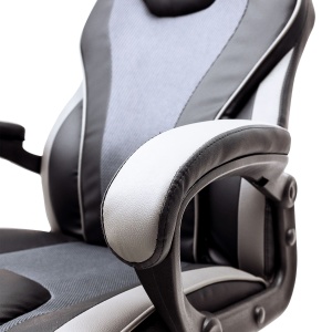 Кресло поворотное Forsage, серый, экокожа