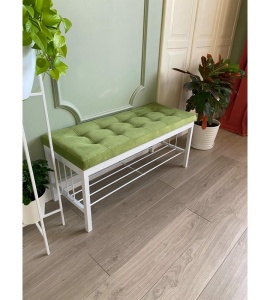 Банкетка Сканди-96-1 (салатовый/белый)