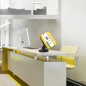 СЮИТА-01.А4Bk.Ye Демосистема настольная вращающаяся черная 10 желтых панелей А4