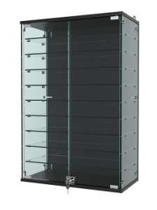 Витрина "АТРИУМ" настенная №2-2Г, Черный