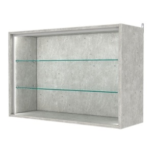 Витрина настенная №3-1ГГ-П, Метрополитан Грей