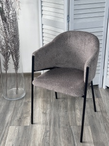 Стул ДИЛЛ, цвет Lana 30 коричневый, ткань / черный каркас