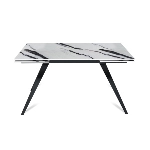 Стол раскладной Асти (140+40+40), керамика глянцевая Panda White