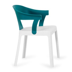 Стул Patrick, темно-зеленый/ белый