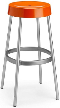 Табурет барный пластиковый Gim оранжевый