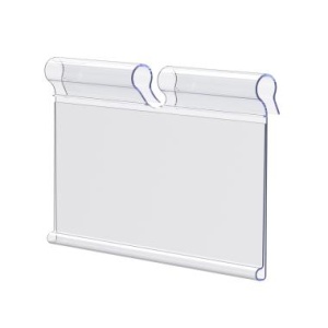 Ценникодержатель на крючок VH39 прозрачный, 80 мм