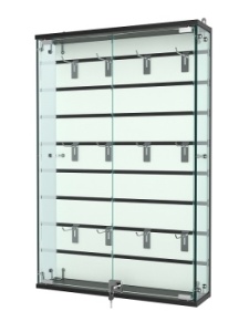 Витрина "АТРИУМ" настенная БЕЗ ПОЛОК №2-4, Черный