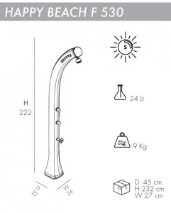 Душ солнечный Happy Beach F 530 антрацит