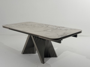 Стол ГАМЛЕТ 200 цвет Гластонбери (Glastonbury Savia Matt), керамика / Латте каркас