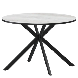 Стол нераздвижной Грань Обеденные столы в пластике Грань 900 (Н-3824) Фрост/Черный муар