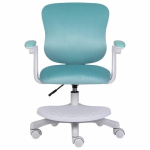 Кресло детское с подставкой для ног BRABIX "Sky MG-206", велюр, голубое, 533155