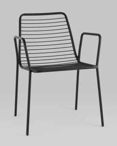 Стул с подлокотниками Дели металл черный