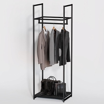 Стеллаж для одежды в стиле Лофт A1760-03-ЧЧ