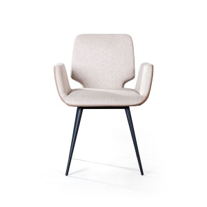 Стул с подлокотниками Адам, рогожка комби бежевый