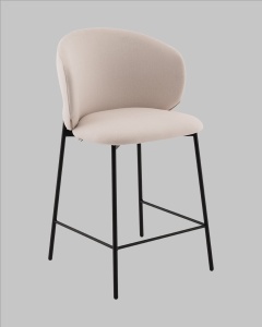 Стул полубарный Блейз велюр молочный