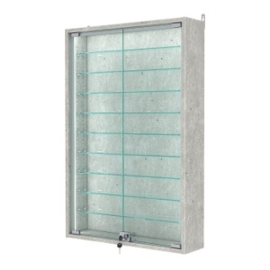 Витрина настенная с регулировочными полками №2-5А-РЕГ-П, Метрополитан Грей