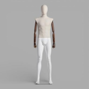 JMP-7FNA Манекен мужской с тканевым торсом и деревянными руками