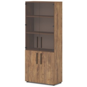 Шкаф для документов высокий широкий T-674 Лавана - Lavana цвет Таксония медовая