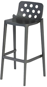 Стул пластиковый барный Isidoro 76 серый