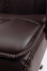 Кресло поворотное Connor, коричневый, экокожа