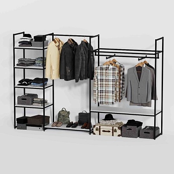 Стеллаж для одежды КБ-1708 в стиле Loft