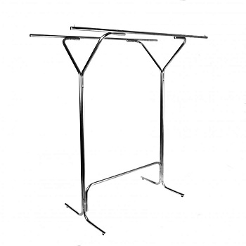  5М-Y02 "Фонтан" Вешало для одежды напольное с двумя перекладинами цвет металла Черный муар