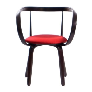 Стул Ува L, красный/ венге