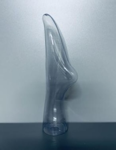 H-302 Манекен ноги женской для носков, пластик прозрачный H-36 см