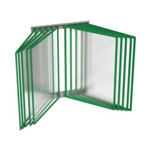 Перекидная система POSTERLINE WALL-10 с зелеными рамками А3