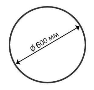 Столешница круглая Werzalit Fantasy оксид металла 3