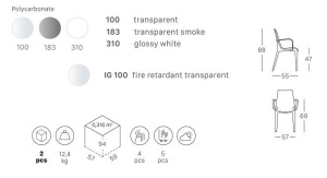 Кресло прозрачное Vanity дымчатый