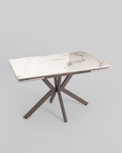 Стол раскладной Marmer 120-180*80*76 керамика капучино
