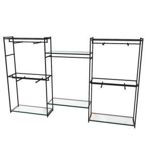 Стеллаж для одежды КС-2211 со стеклом