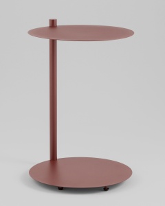 Журнальный столик Siara металл бордовый