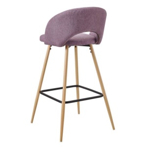 Барный стул Амберг розовый/ дерево