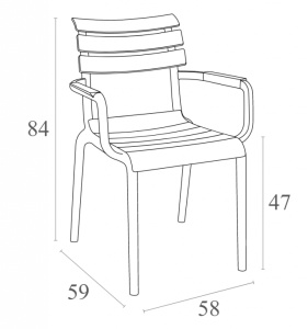 Кресло пластиковое Paris бежевый