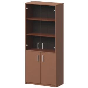 Шкаф комбинированный с тонированным стеклом Арго А-310/А-стл310тон Терракота