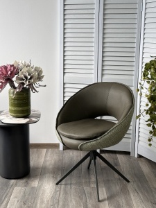 Стул АНАБЕЛЬ (ANABEL 360 град. поворот Зеленый F07-003-01 / MONTECRISTO 8421 / серый каркас, ®DISAUR