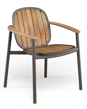 Кресло деревянное Twins коричневый, натуральный