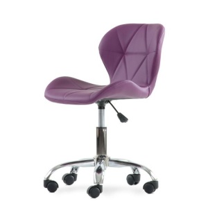 Стул на колесах Perfecto Roll, фиолетовая экокожа