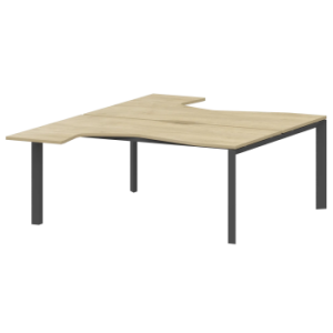 Бенч эргономичный на 2 рабочих места на металлокаркасе Аргентум-МП НТМП.П.Б2-060 Баттл Рок/Антрацит