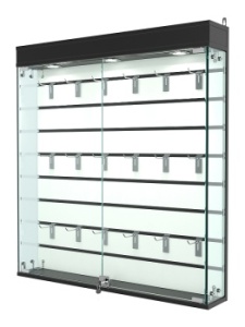 Витрина "АТРИУМ" настенная БЕЗ ПОЛОК №4А-4, Черный