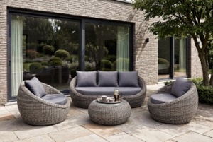 "Барселона" лаунж-зона из искусственного ротанга, цвет графитцвет Графит