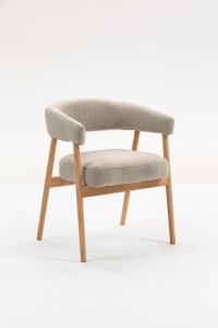 Стул обеденный Zubo с деревянными ножками бежевый 2 шт.