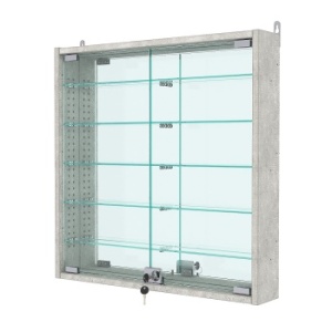 Витрина настенная с регулировочными полками №1-6АУ-РЕГ, Метрополитан Грей