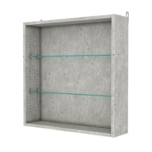 Витрина настенная с регулировочными полками №1-1Г-РЕГ, Метрополитан Грей